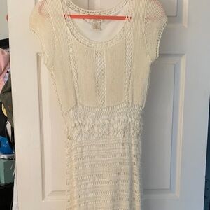 Tailor Vintage Cream Ruffled Tiered Midi Dress